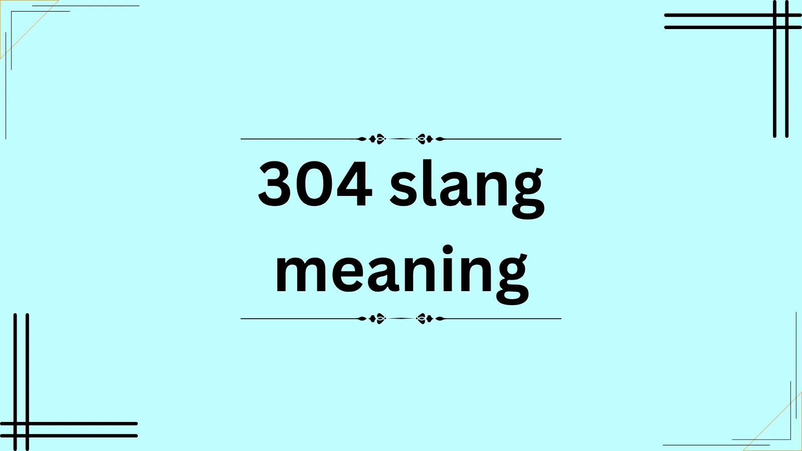 304 slang meaning