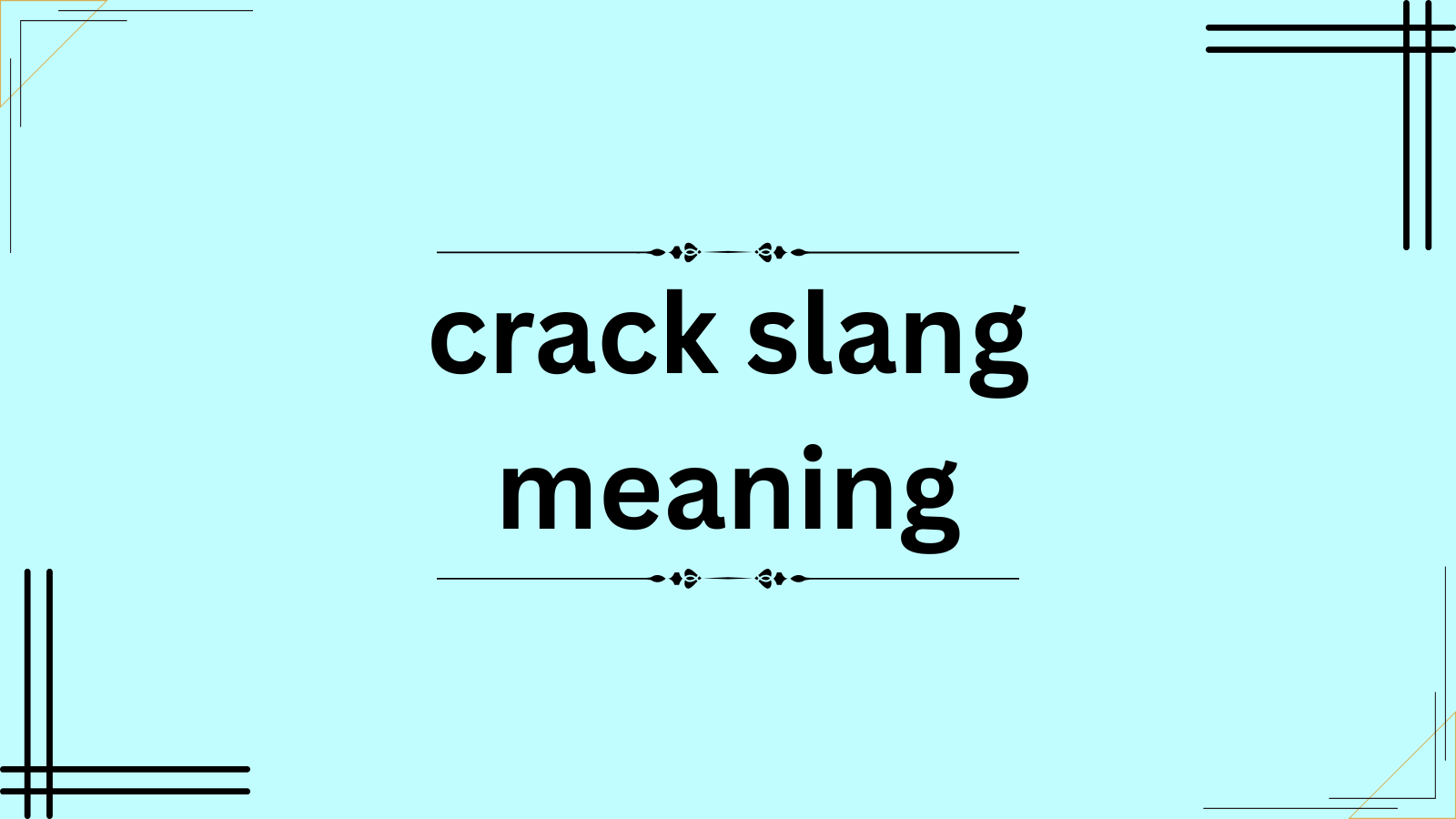 crack slang meaning