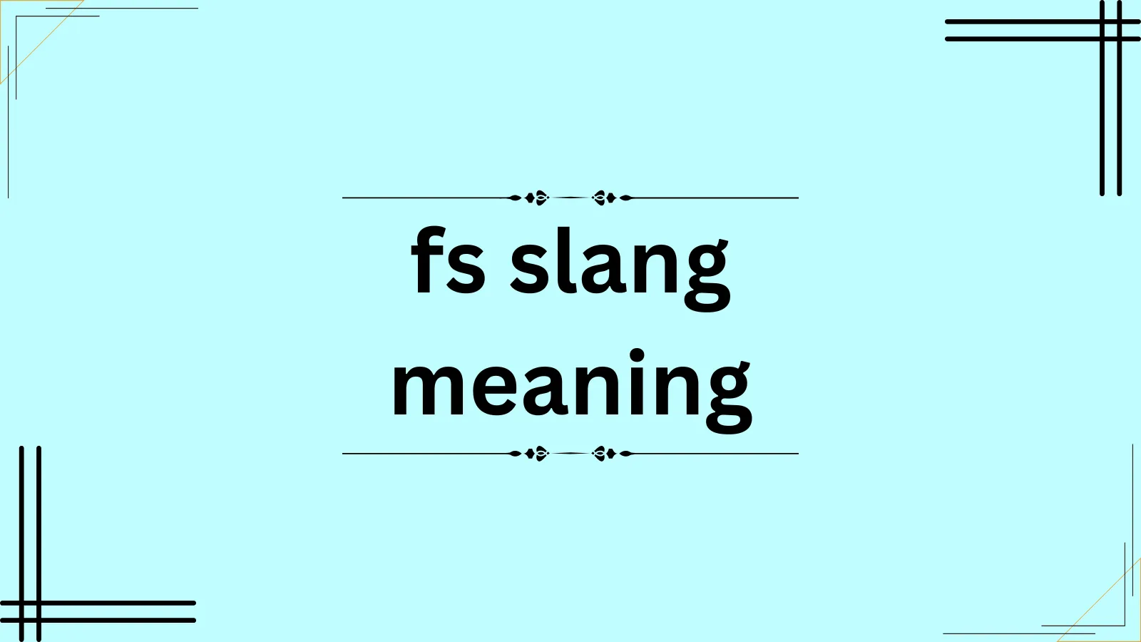 fs slang meaning