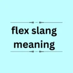 flex slang meaning