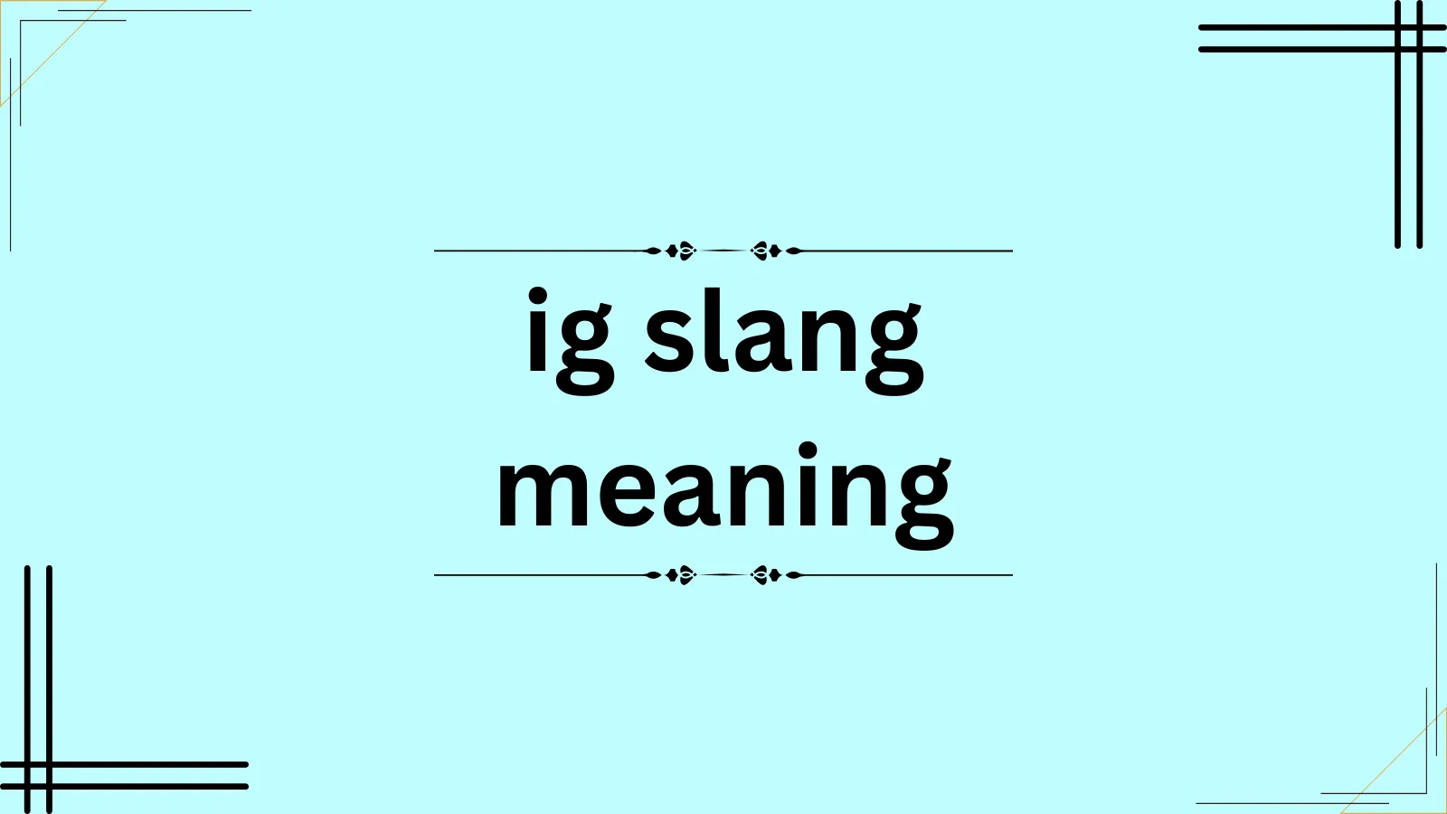 ig slang meaning