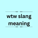wtw slang meaning